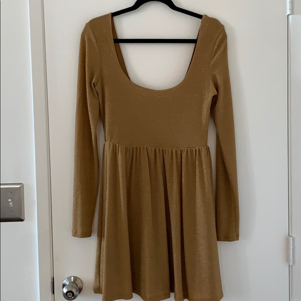 Free People Gold Dress
